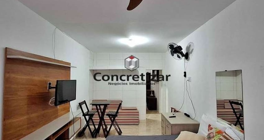 kitnet para locação no Centro de Guarapari-ES: 1 quarto, 1 sala, 1 vaga de garagem, 37m² de área. Venha conferir!