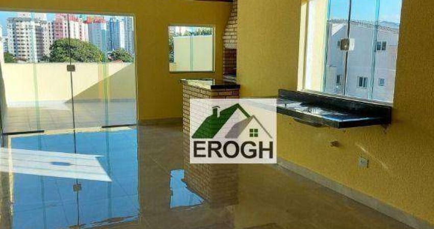 Cobertura com elevador, 3 dormitórios à venda, 186 m² por R$ 880.000 - Campestre - Santo André/SP