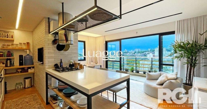 Apartamento de 72 m2 para alugar com 1 suíte, banheiro social com depósito e 2 vagas, finamente mobiliado e decorado.