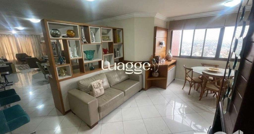 Apartamento com 3 dormitórios, 1 suíte, lavabo, 2 vagas cobertas, semimobiliado, churrasqueira e lareira.