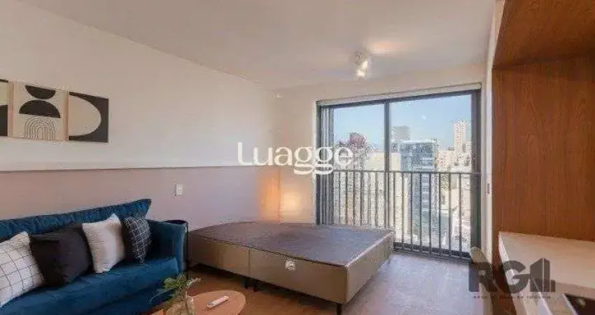 Apartamento/studio para locação no bairro auxiliadora - mobiliado