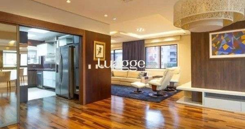 Vende-se amplo apartamento luxuoso 3 suítes e 3 vagas, hidro, mobiliado, dependência completa - 221m² - Bela Vista