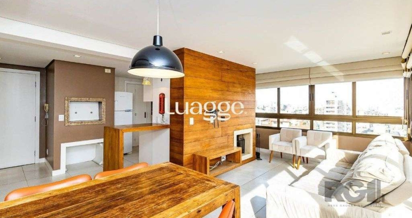 Vende-se apartamento mobiliado, 2 quartos, 1 suíte, 2 vagas - Petrópolis
