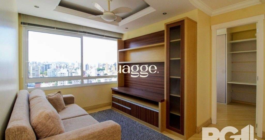 Apartamento de 1 dormitório com suíte americana, 1 vaga de garagem coberta Mobiliado e decorado.
