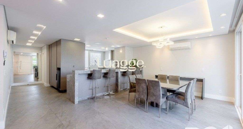 Espetacular casa nova à venda no bairro Três Figueiras!  3 suítes, 3 vagas, Generoso espaço gourmet com vista para a varanda, bem ensolarado.