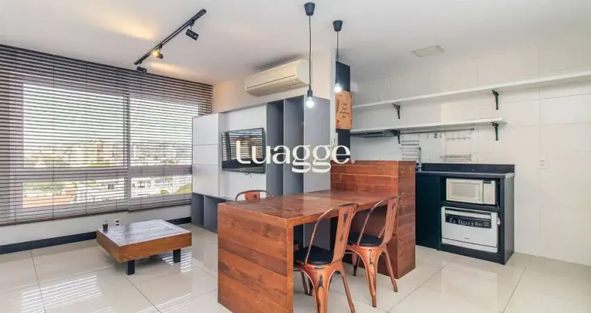 Apartamento 1 dormitório (reversível para 2) | Suíte | Semi Mobiliado