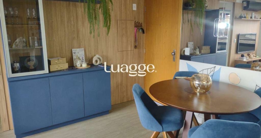 Apartamento de 62m², 2 dormitórios com suíte, churrasqueira, vaga coberta, infraestrutura completa, na zona sul de Porto Alegre.