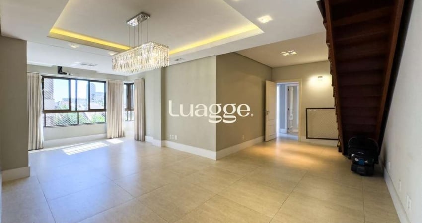 Cobertura alto padrão vista rio, construção bandeira, com 228,32m² de área privativa.