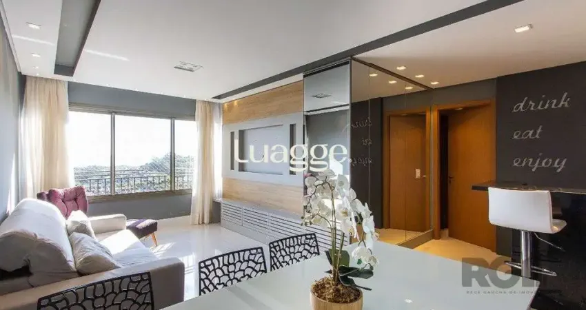 Apartamento mobiliado para locação em condomínio fechado e de alto padrão, localizado na zona sul de porto alegre