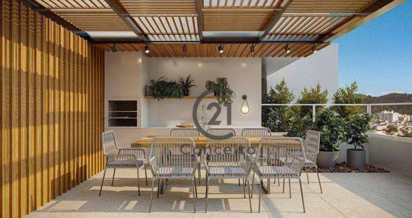 Apartamento com 2 quartos, sendo 1 suíte com TERRAÇO, disponível para venda, com 124 m² . Localizado no bairro Floresta - São José/SC