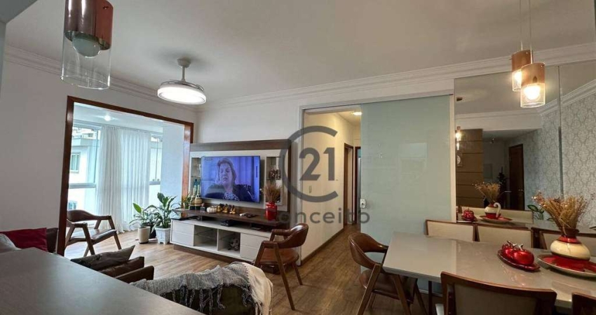Apartamento à venda reformado 86m² - com 02 dormitórios - vaga de garagem para 2 carros - Campinas - São José-SC