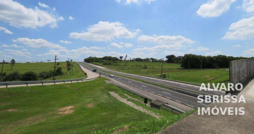 Área em zona industrial com classificação zupi-1, 115.110 m2,   600 metros lineares de frente para a pista, entre as cidades de Itu e Porto Feliz