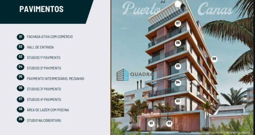 Studio com 1 dormitório à venda, 16 m² por r$ 274.421,38 - canasvieiras - florianópolis/sc