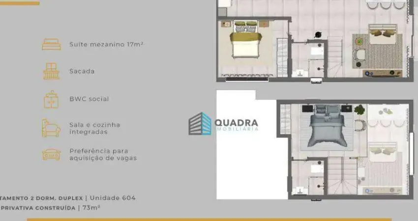 Sta4 - apartamento com 02 dormitórios à venda, 73 m² por r$ 798.040,52 - santa mônica - florianópolis/sc