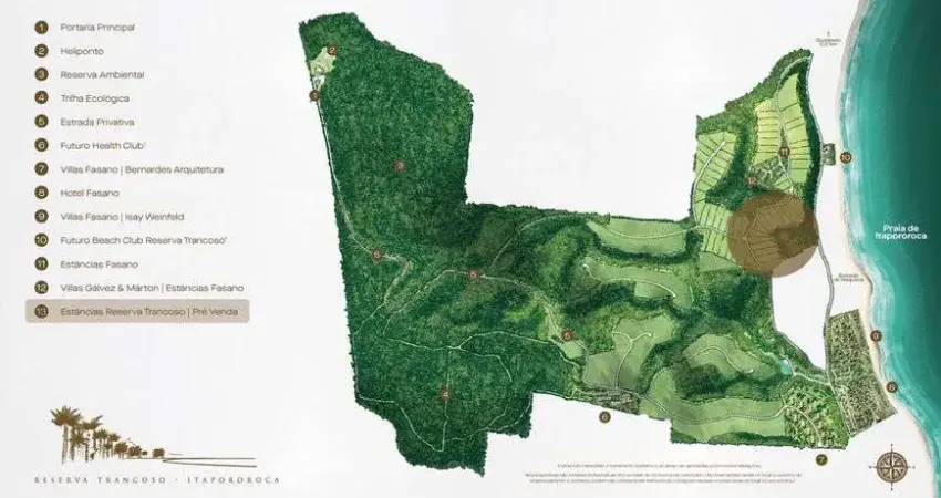 Lote à Venda no Condomínio Estâncias Reserva Trancoso, Praia de Itapororoca, Porto Seguro - BA