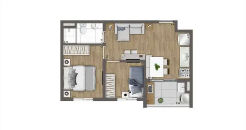 Apartamento à venda no Condomínio Inter Kazzas Interlagos em Interlagos em São Paulo - SP