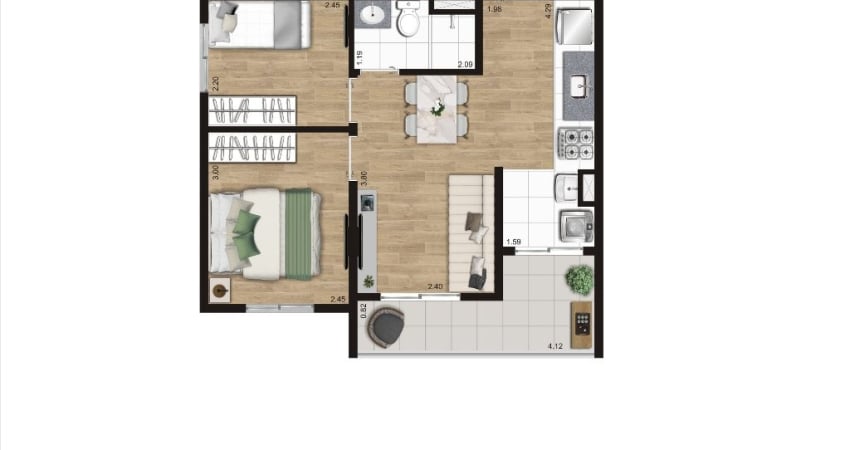 Apartamento à venda no Condomínio Kz Jabaquara no Jabaquara em São Paulo - SP
