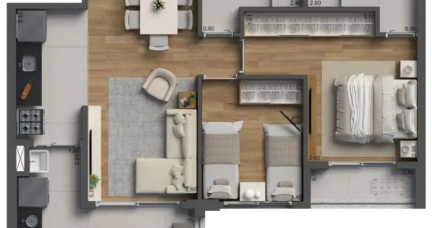 Apartamento alto padrão à venda no Condomínio Villa Pio no Alto da Lapa em São Paulo - SP