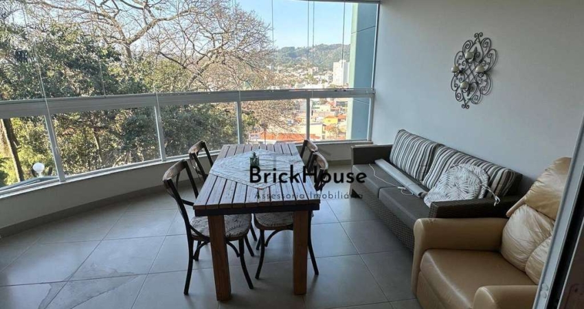 Apartamento mobiliado com 2 dormitórios para alugar, 126 m² por R$ 5.000/mês - Centro - São Roque/SP