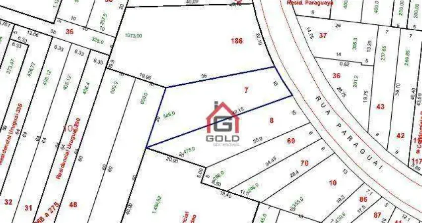 Terreno à venda, 500 m² por R$ 1.400.000,00 - Parque das Nações - Santo André/SP