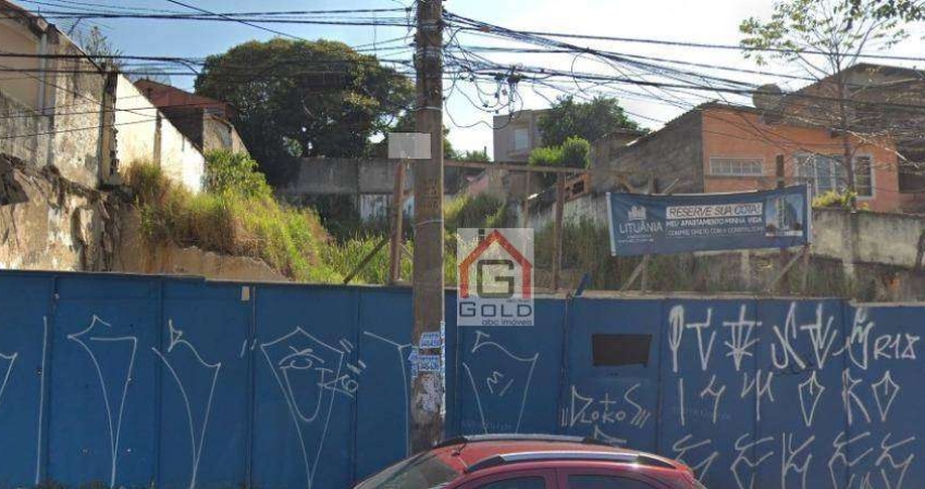 Terreno à venda, 560 m² por R$ 1.000.000,00 - Vila Curuçá - Santo André/SP