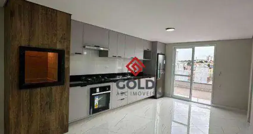 Cobertura com 2 dormitórios à venda, 120 m² por r$ 662.000,00 - vila linda - santo andré/sp