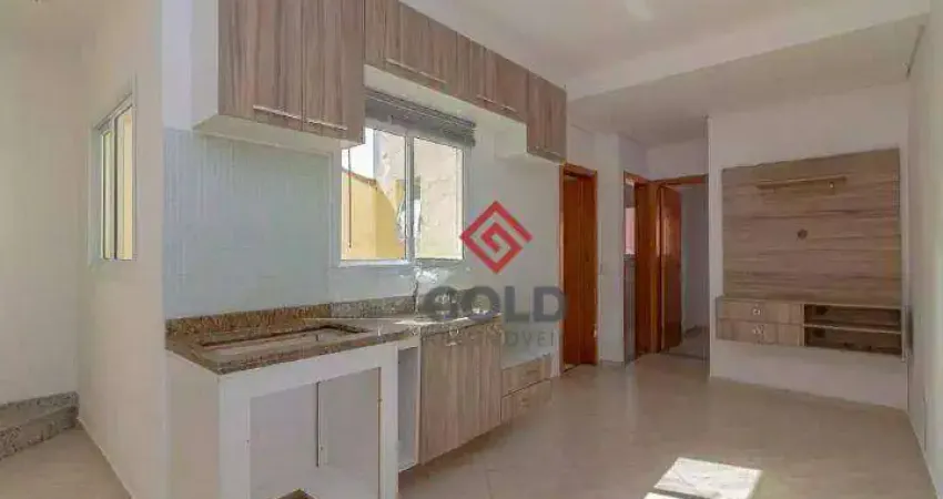 Cobertura com 2 dormitórios para alugar, 80 m² por R$ 2.086,79/mês - Parque Erasmo Assunção - Santo André/SP