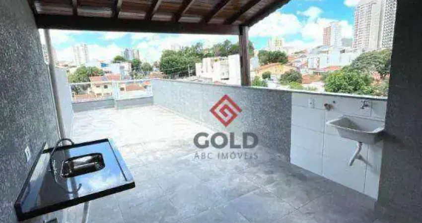 Cobertura com 2 dormitórios, 90 m² - venda por r$ 475.000,00 ou aluguel por r$ 2.934,00/mês - vila são pedro - santo andré/sp