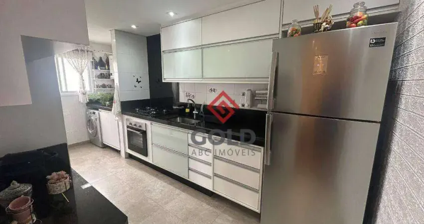 Apartamento com 2 dormitórios à venda, 76 m² por r$ 550.000,00 - jardim santo antônio - santo andré/sp