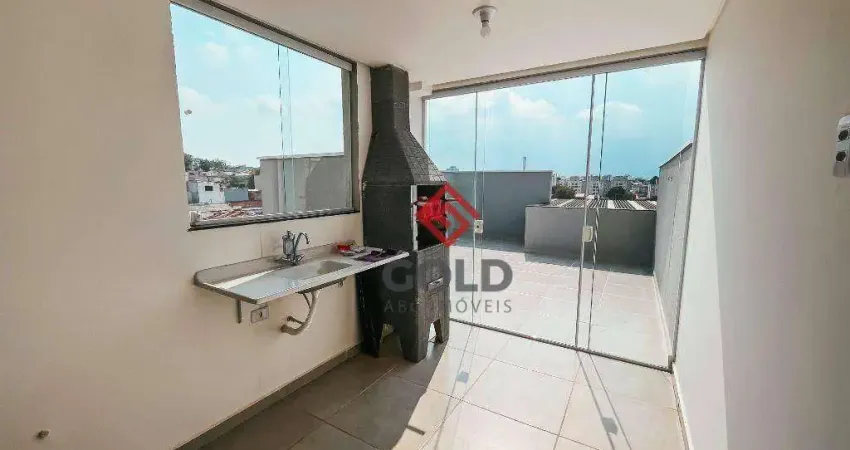 Cobertura com 2 dormitórios para alugar, 108 m² por R$ 2.483,72/mês - Jardim Utinga - Santo André/SP