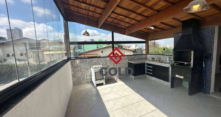 Cobertura com 2 dormitórios para alugar, 96 m² por R$ 3.482,00/mês - Bangu - Santo André/SP