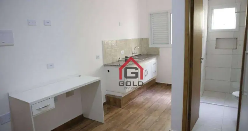 Kitnet com 1 dormitório para alugar, 25 m² por R$ 1.405,00/mês - Bangu - Santo André/SP