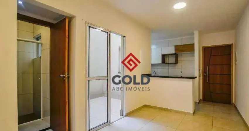 Apartamento com 2 dormitórios para alugar, 50 m² por R$ 2.404,00/mês - Vila Alice - Santo André/SP