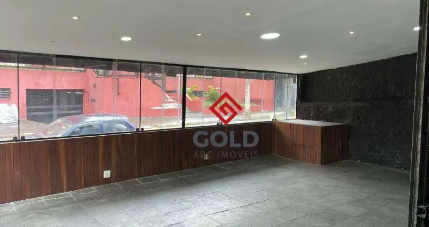 Salão para alugar, 112 m² por R$ 4.882,76/mês - Vila Valparaíso - Santo André/SP