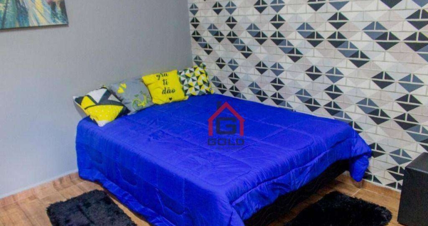Kitnet com 1 dormitório para alugar, 27 m² por R$ 1.480,00/mês - Bangu - Santo André/SP