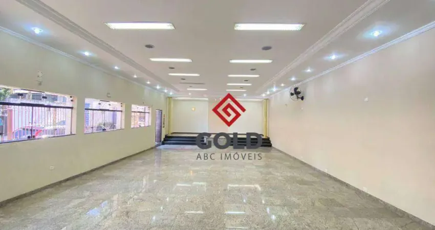 Salão, 192 m² - venda por R$ 750.000,00 ou aluguel por R$ 7.200,00/mês - Vila Pires - Santo André/SP