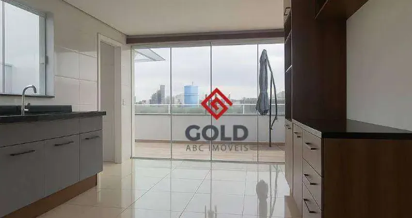 Cobertura com 2 dormitórios para alugar, 90 m² por R$ 2.241,54/mês - Parque João Ramalho - Santo André/SP