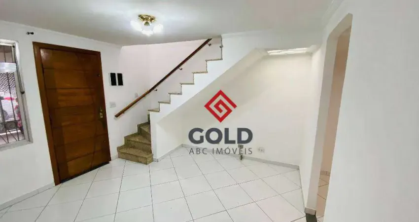 Sobrado com 3 dormitórios para alugar, 120 m² por R$ 2.860,00/mês - Vila Camilópolis - Santo André/SP