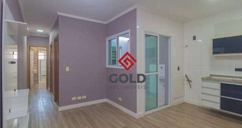 Apartamento com 2 dormitórios para alugar, 50 m² por R$ 2.285,25/mês - Vila Camilópolis - Santo André/SP