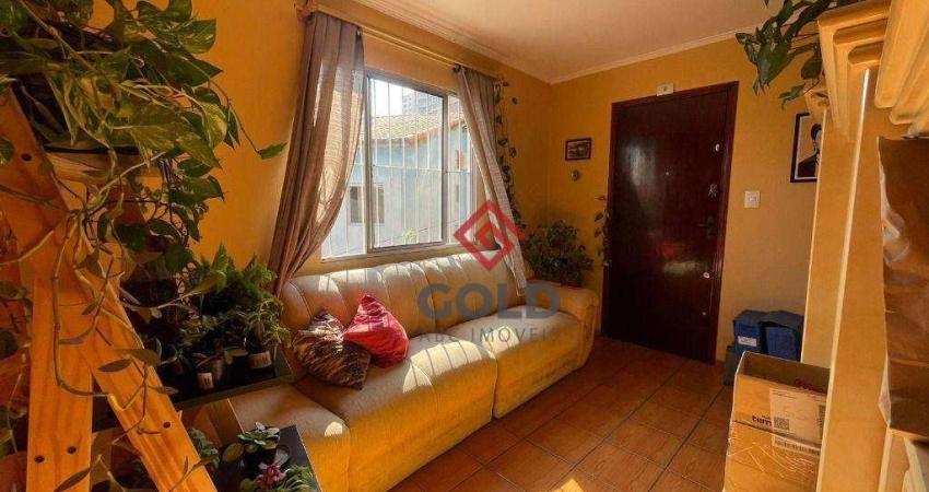 Apartamento com 2 dormitórios, 60 m² - venda por R$ 250.000,00 ou aluguel por R$ 1.525,72/mês - Parque das Nações - Santo André/SP