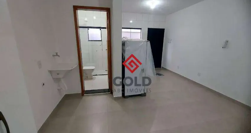 Kitnet com 1 dormitório para alugar, 22 m² por R$ 1.300/mês - Vila Curuçá - Santo André/SP