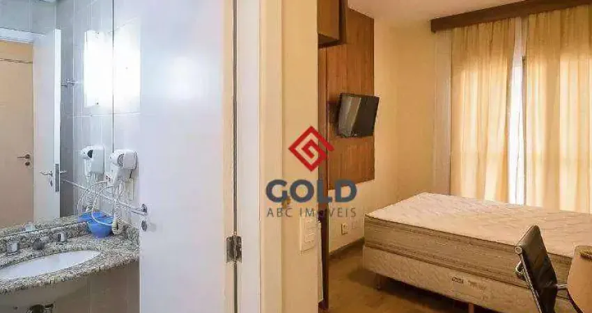 Flat com 1 dormitório, 18 m² - venda por r$ 220.000,00 ou aluguel por r$ 3.261,77/mês - barcelona - são caetano do sul/sp