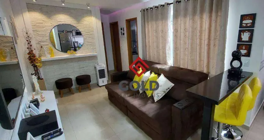 Cobertura com 2 dormitórios, 100 m² - venda por r$ 510.000,00 ou aluguel por r$ 3.040,00/mês - parque novo oratório - santo andré/sp