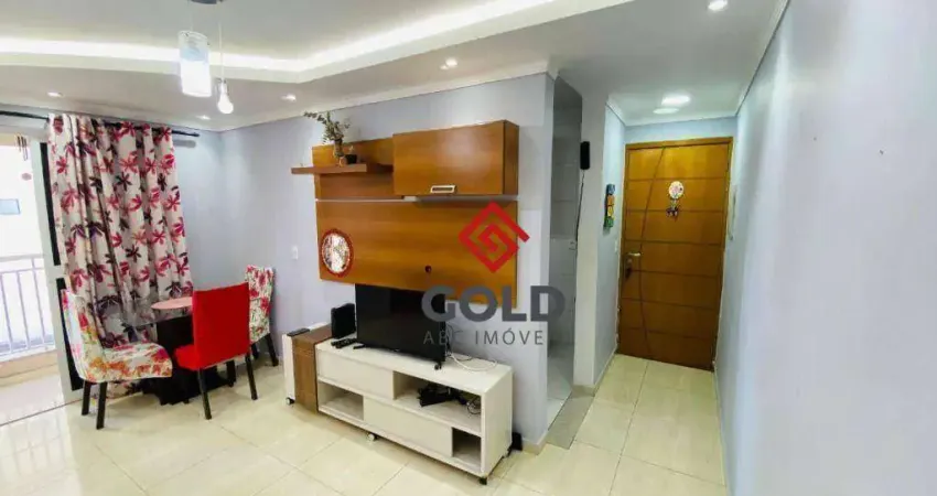 Apartamento com 2 dormitórios para alugar, 49 m² por r$ 2.790,01/mês - utinga - santo andré/sp