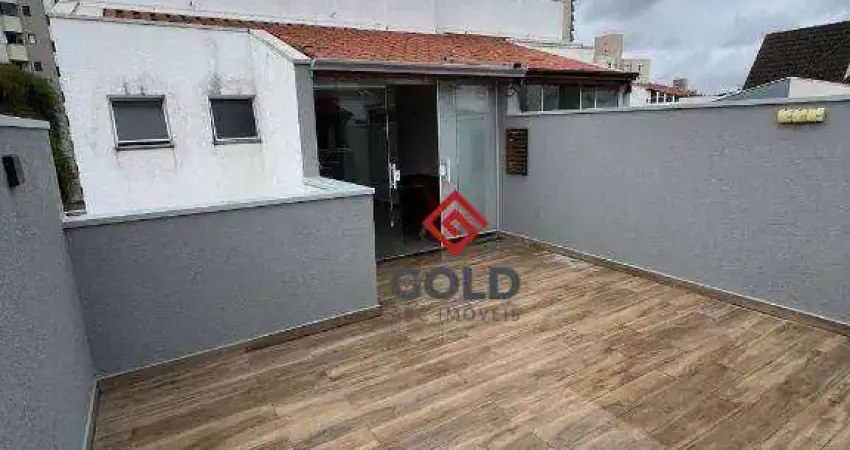 Cobertura com 2 dormitórios para alugar, 100 m² por r$ 3.170,83/mês - vila valparaíso - santo andré/sp