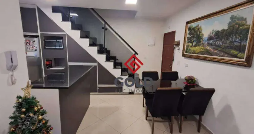 Cobertura com 2 dormitórios à venda, 114 m² - vila humaitá - santo andré/sp