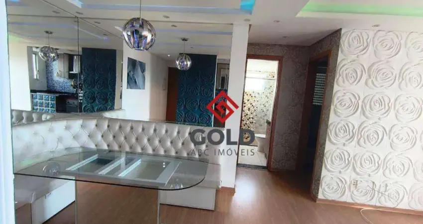 Apartamento com 2 dormitórios para alugar, 50 m² - Utinga - Santo André/SP