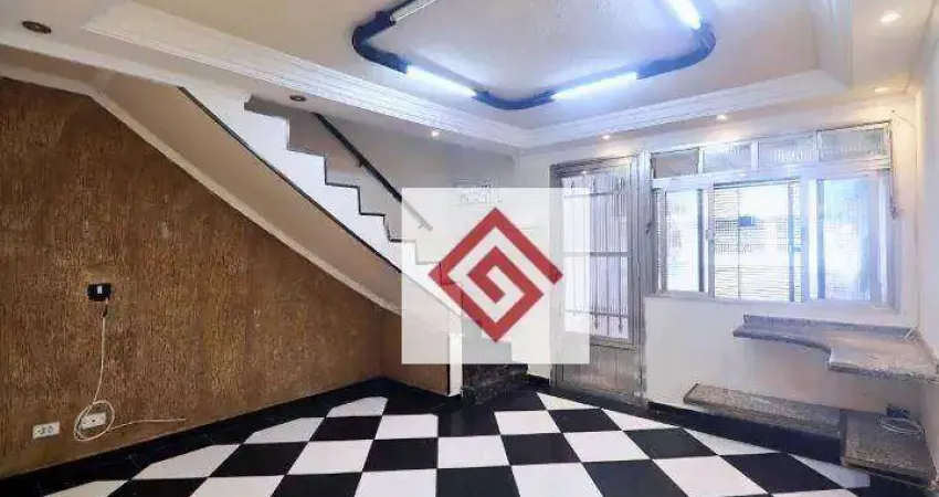 Sobrado com 2 dormitórios para alugar, 90 m² por R$ 3.043,68/mês - Vila Camilópolis - Santo André/SP