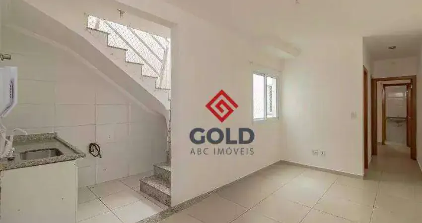 Cobertura com 2 dormitórios para alugar, 96 m² - Parque Erasmo Assunção - Santo André/SP