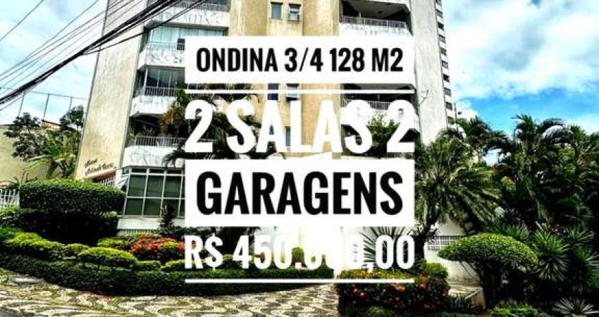 Apartamento à venda em Salvador-BA, Chame-chame: 3 quartos, 1 suíte, 1 sala, 3 banheiros, 2 vagas, 128m². Oportunidade por R$450 mil!